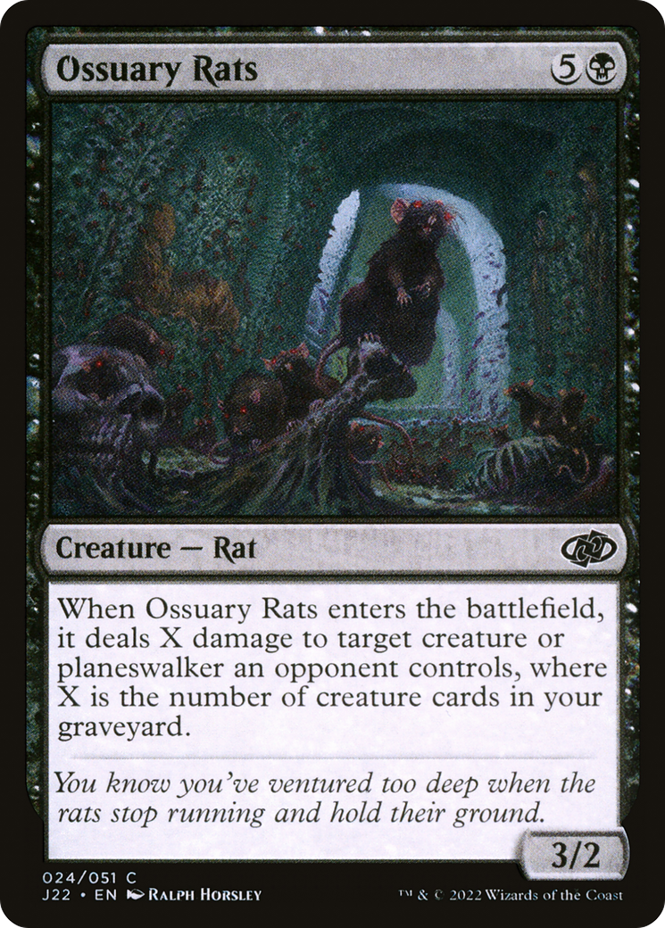 Ossuary Rats (J22-024) - Jumpstart 2022 - Premium MTG Single from Wizards of the Coast - Just $0.08! Shop now at Game Crave Tournament Store