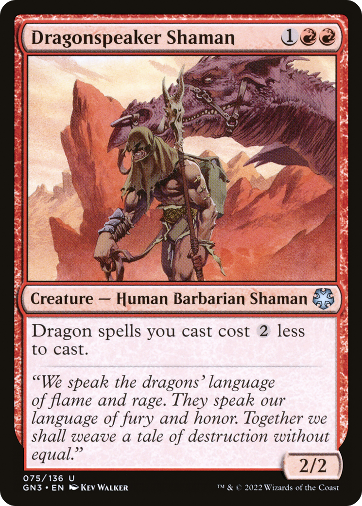 Dragonspeaker Shaman (GN3-075) - Game Night: Free-for-All - Premium MTG Single from Wizards of the Coast - Just $0.92! Shop now at Game Crave Tournament Store