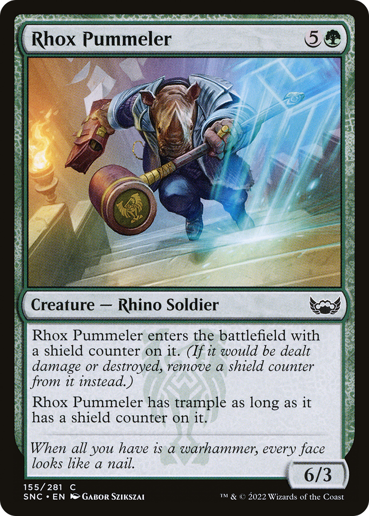 Rhox Pummeler (SNC-155) - Streets of New Capenna Foil - Premium MTG Single from Wizards of the Coast - Just $0.08! Shop now at Game Crave Tournament Store