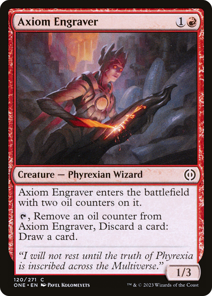 Axiom Engraver (ONE-120) - Phyrexia: All Will Be One Foil - Premium MTG Single from Wizards of the Coast - Just $0.08! Shop now at Game Crave Tournament Store
