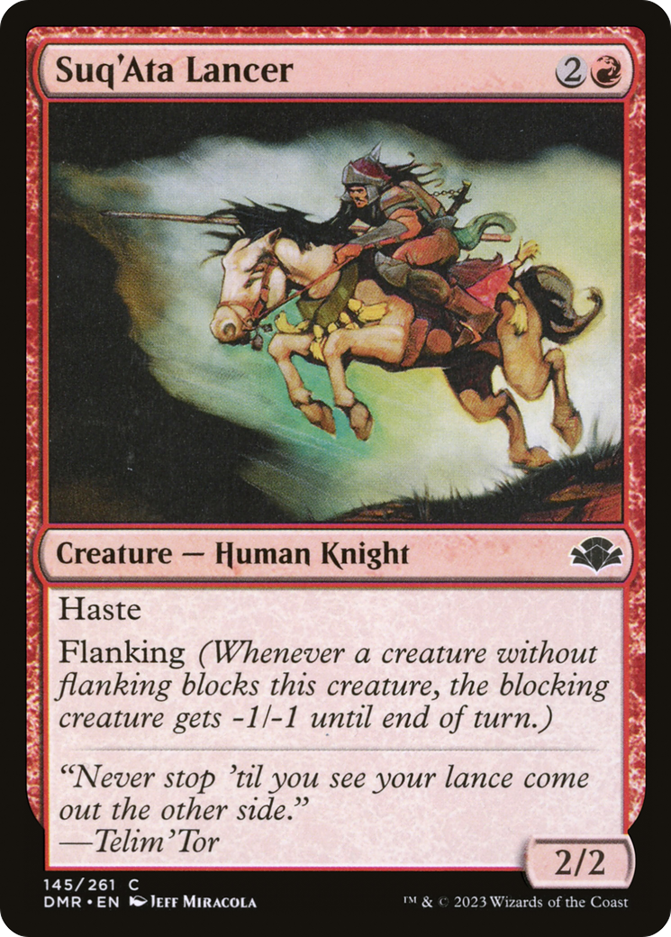 Suq'Ata Lancer (DMR-145) - Dominaria Remastered Foil - Premium MTG Single from Wizards of the Coast - Just $0.08! Shop now at Game Crave Tournament Store