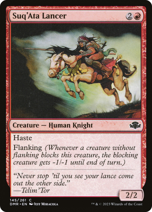 Suq'Ata Lancer (DMR-145) - Dominaria Remastered Foil - Premium MTG Single from Wizards of the Coast - Just $0.08! Shop now at Game Crave Tournament Store