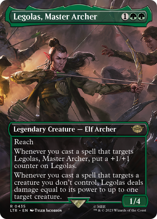 Legolas, Master Archer (LTR-435) - The Lord of the Rings: Tales of Middle-earth (Borderless) - Premium MTG Single from Wizards of the Coast - Just $0.17! Shop now at Game Crave Tournament Store
