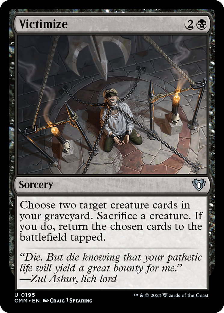 Victimize (CMM-195) - Commander Masters Foil - Premium MTG Single from Wizards of the Coast - Just $0.24! Shop now at Game Crave Tournament Store
