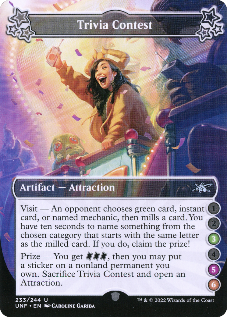 Trivia Contest (UNF-233E) - Unfinity Foil - Premium MTG Single from Wizards of the Coast - Just $0.08! Shop now at Game Crave Tournament Store