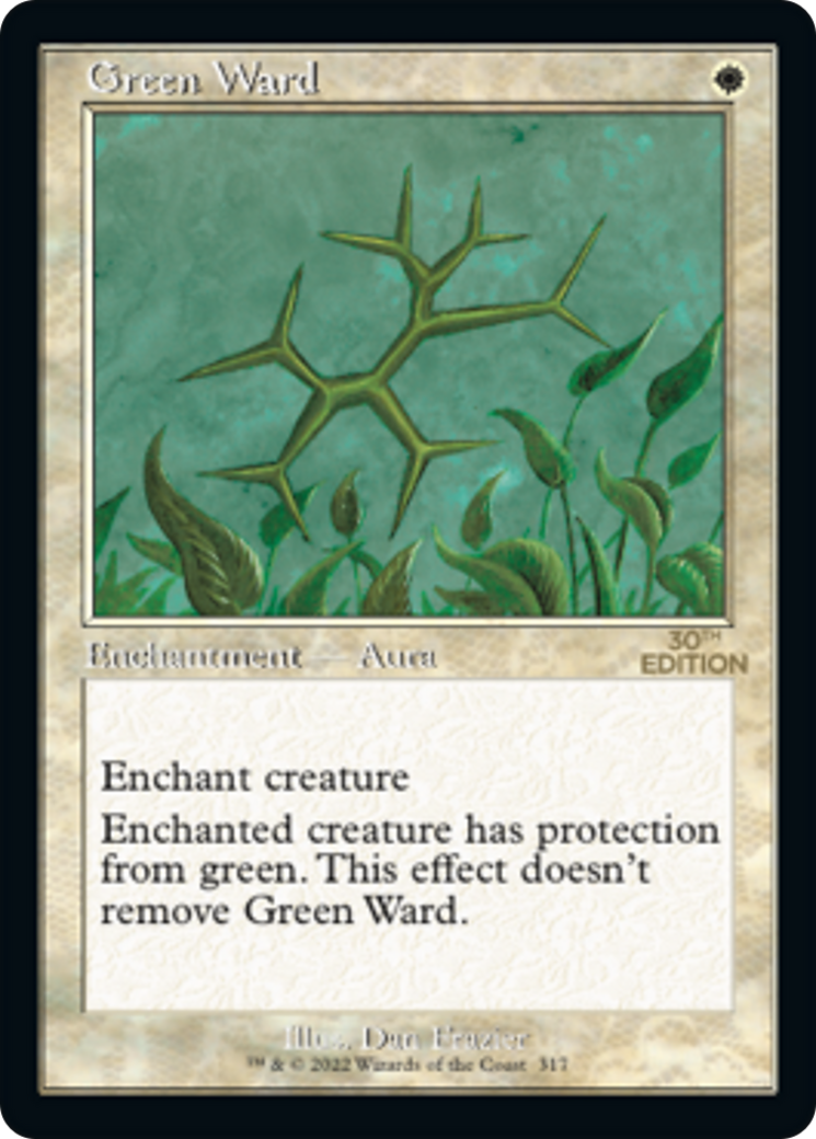 Green Ward (30A-317) - 30th Anniversary Edition - Premium MTG Single from Wizards of the Coast - Just $6.96! Shop now at Game Crave Tournament Store