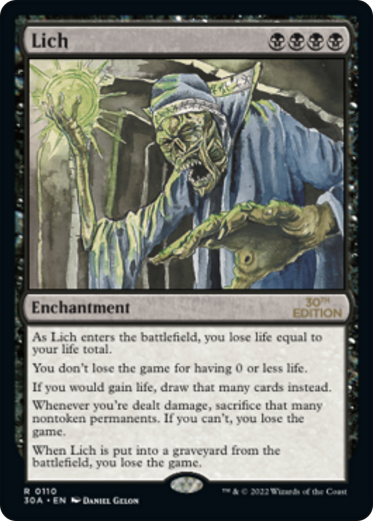 Lich (30A-110) - 30th Anniversary Edition - Premium MTG Single from Wizards of the Coast - Just $13.90! Shop now at Game Crave Tournament Store