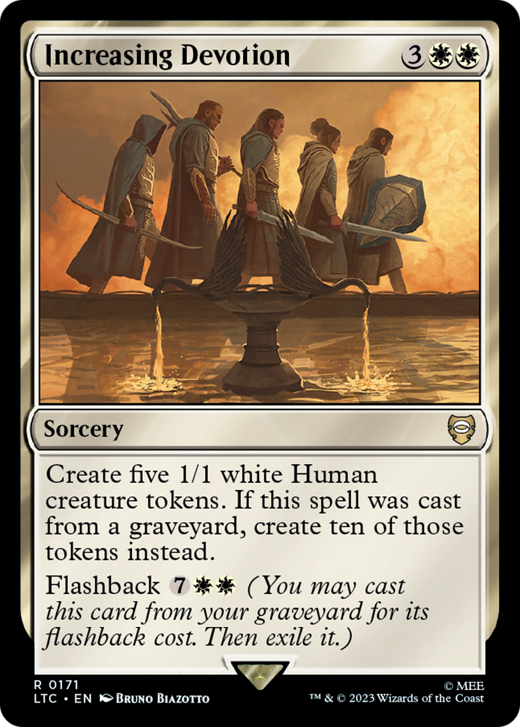 Increasing Devotion (LTC-171) - Tales of Middle-earth Commander - Premium MTG Single from Wizards of the Coast - Just $0.08! Shop now at Game Crave Tournament Store