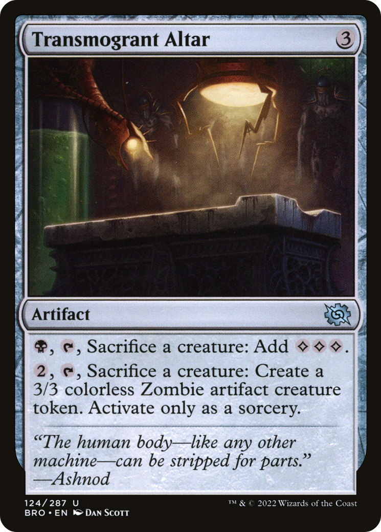 Transmogrant Altar (BRO-124) - The Brothers' War - Premium MTG Single from Wizards of the Coast - Just $0.08! Shop now at Game Crave Tournament Store