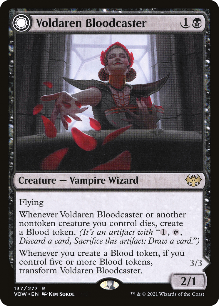 Voldaren Bloodcaster // Bloodbat Summoner (VOW-137) - Innistrad: Crimson Vow: (Double Faced Transform) - Premium MTG Single from Wizards of the Coast - Just $0.08! Shop now at Game Crave Tournament Store