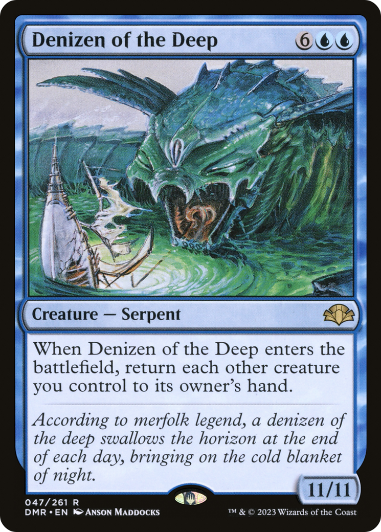 Denizen of the Deep (DMR-047) - Dominaria Remastered Foil - Premium MTG Single from Wizards of the Coast - Just $0.25! Shop now at Game Crave Tournament Store