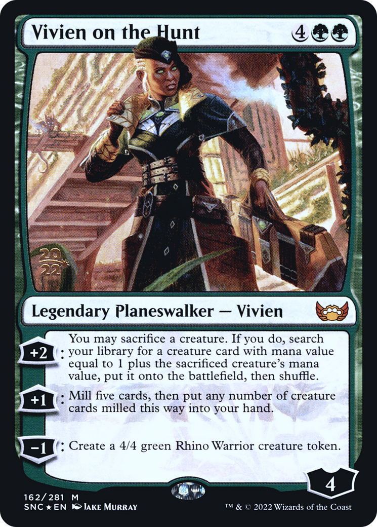 Vivien on the Hunt (PSNC-162S) - Streets of New Capenna Promos Foil - Premium MTG Single from Wizards of the Coast - Just $0.24! Shop now at Game Crave Tournament Store