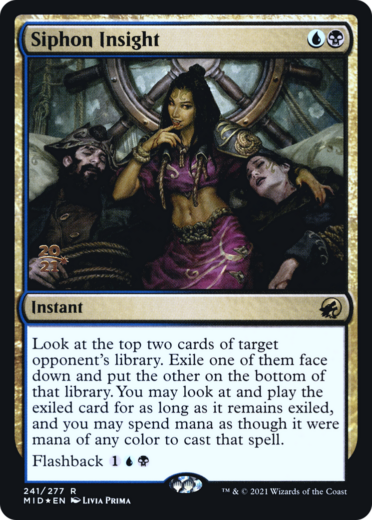 Siphon Insight (PMID-241S) - Innistrad: Midnight Hunt Promos Foil - Premium MTG Single from Wizards of the Coast - Just $0.54! Shop now at Game Crave Tournament Store