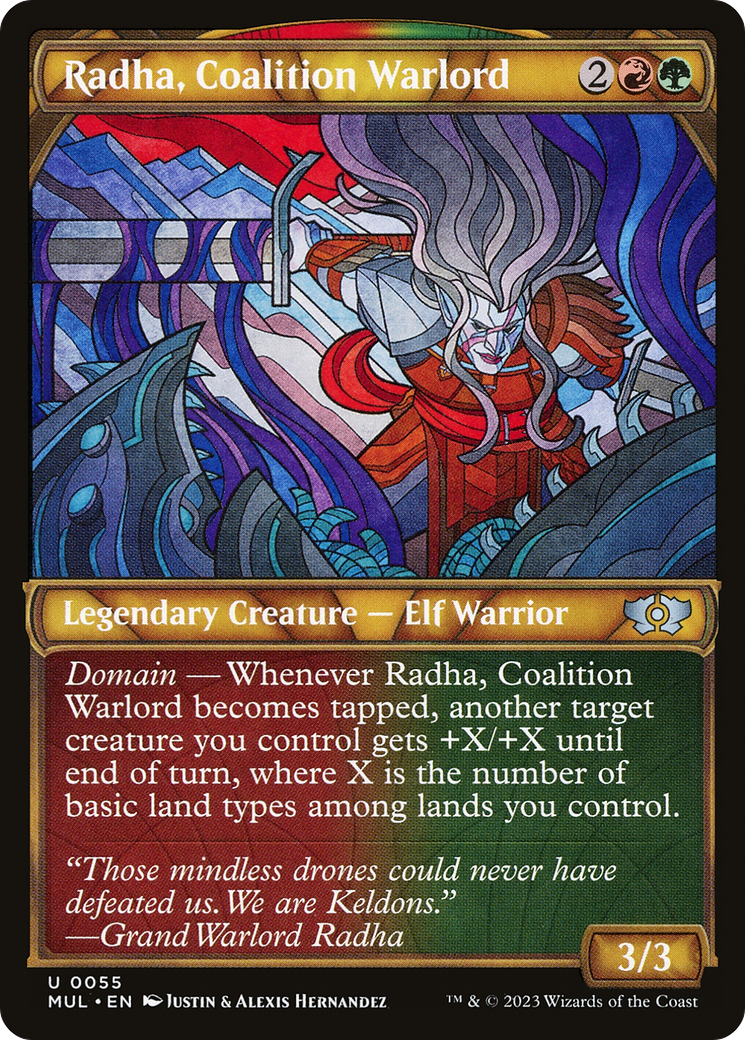 Radha, Coalition Warlord (MUL-055) - Multiverse Legends: (Showcase) - Premium MTG Single from Wizards of the Coast - Just $0.08! Shop now at Game Crave Tournament Store