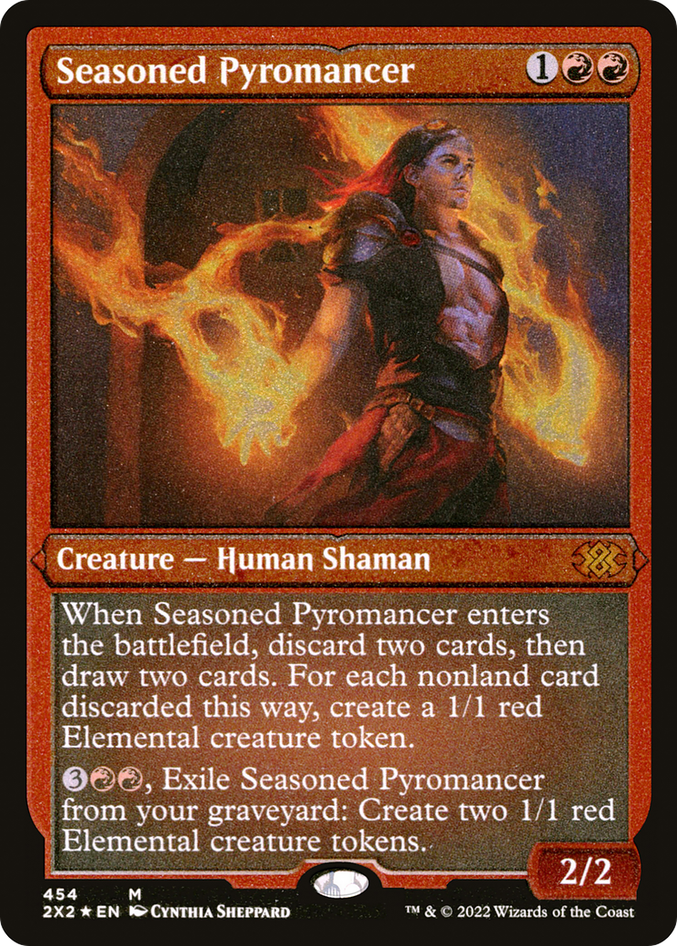 Seasoned Pyromancer (2X2-454) - Double Masters 2022 Etched Foil - Premium MTG Single from Wizards of the Coast - Just $3.67! Shop now at Game Crave Tournament Store