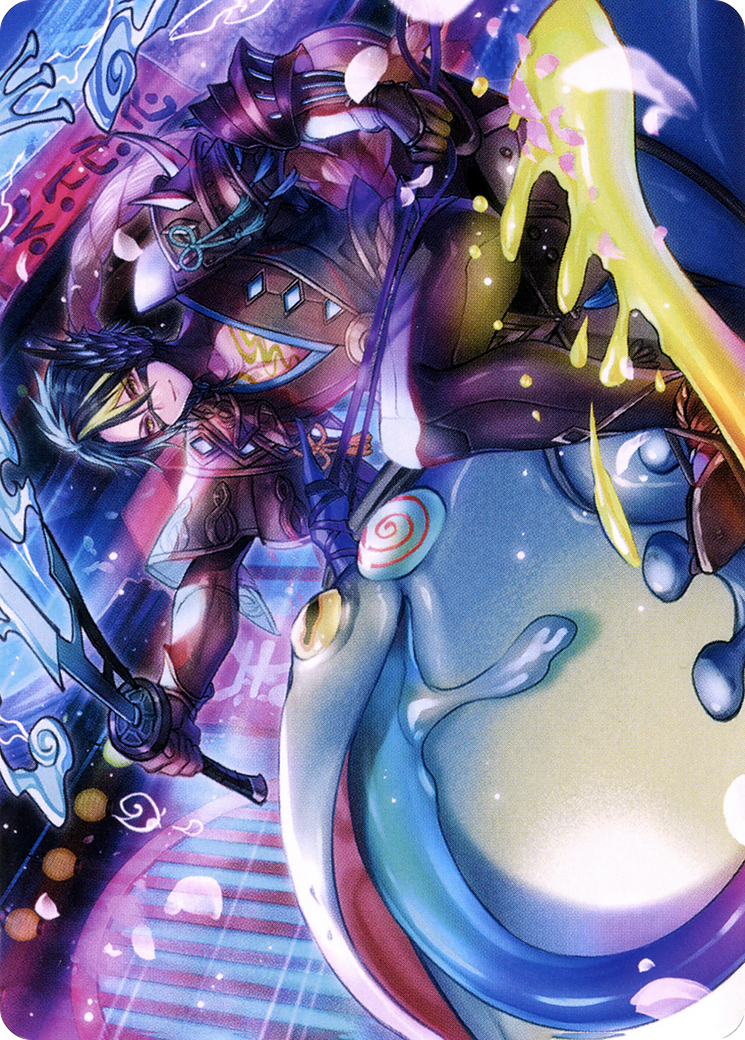 Tatsunari, Toad Rider // Tatsunari, Toad Rider (ANEO-060) - Neon Dynasty Art Series (Borderless) - Premium MTG Single from Wizards of the Coast - Just $0! Shop now at Game Crave Tournament Store