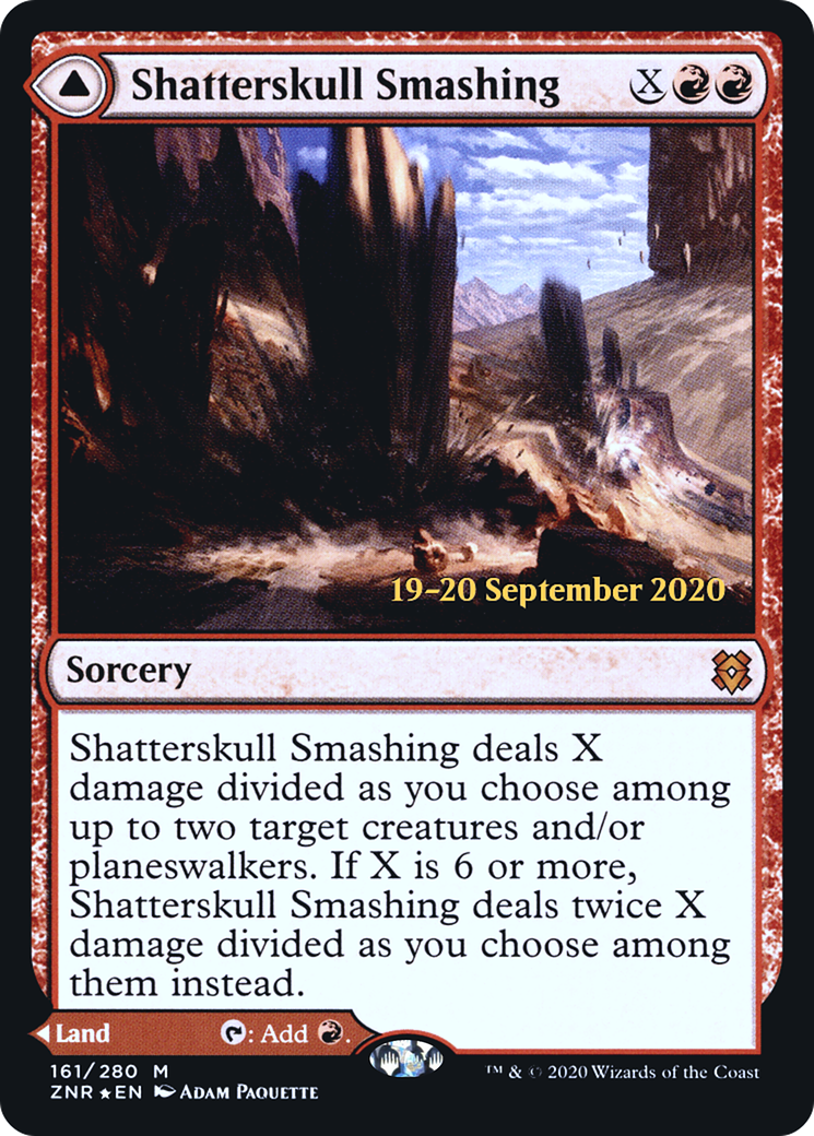 Shatterskull Smashing // Shatterskull, the Hammer Pass (PZNR-161S) - Zendikar Rising Promos Foil - Premium MTG Single from Wizards of the Coast - Just $14.14! Shop now at Game Crave Tournament Store