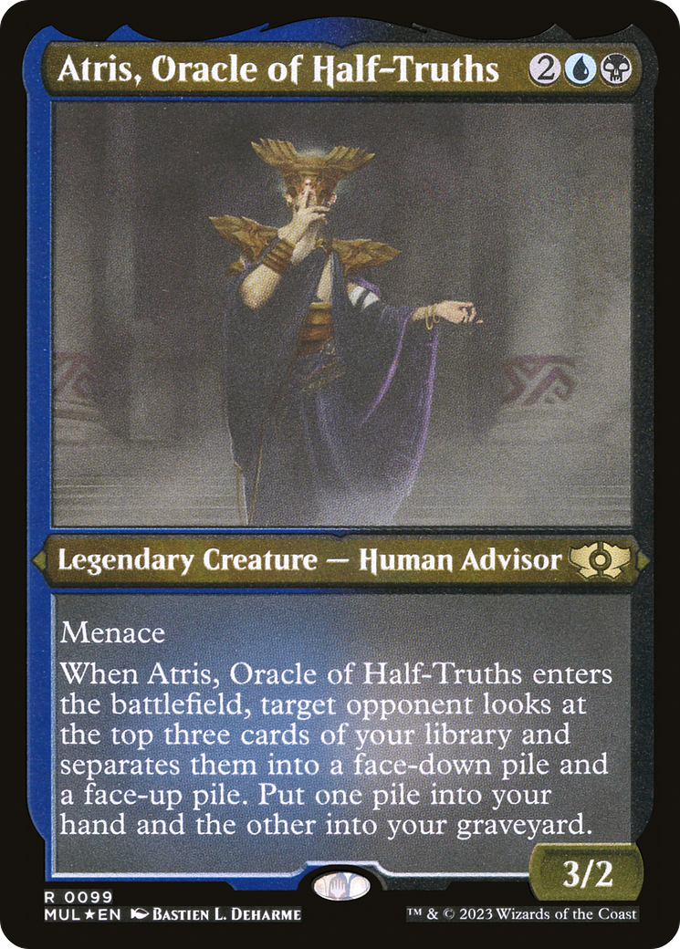 Atris, Oracle of Half-Truths (MUL-099) - Multiverse Legends Etched Foil - Premium MTG Single from Wizards of the Coast - Just $0.08! Shop now at Game Crave Tournament Store