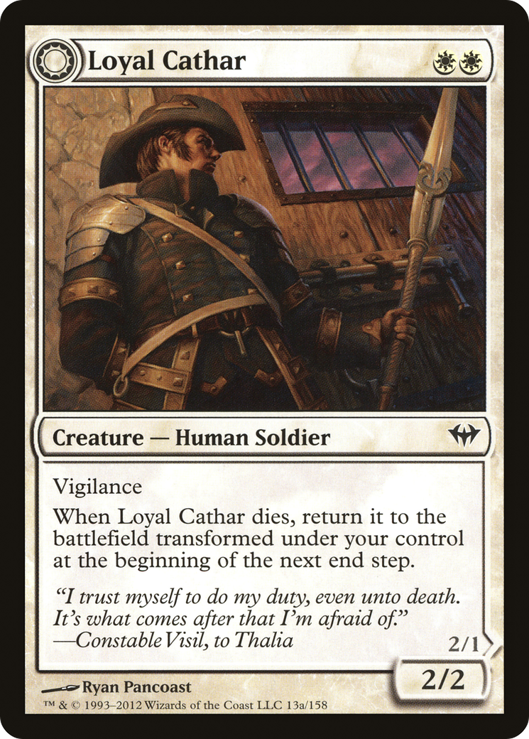 Loyal Cathar // Unhallowed Cathar (DKA-013) - Dark Ascension: (Double Faced Transform) Foil - Premium MTG Single from Wizards of the Coast - Just $0.48! Shop now at Game Crave Tournament Store