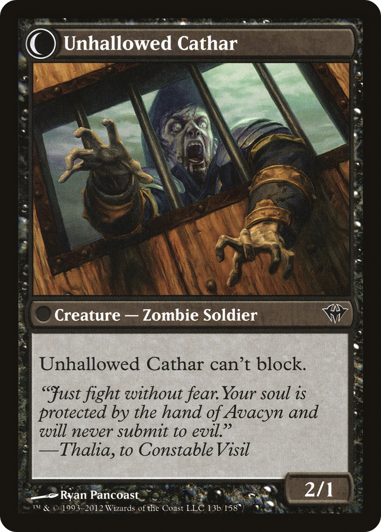 Loyal Cathar // Unhallowed Cathar (DKA-013) - Dark Ascension: (Double Faced Transform) Foil - Premium MTG Single from Wizards of the Coast - Just $0.48! Shop now at Game Crave Tournament Store