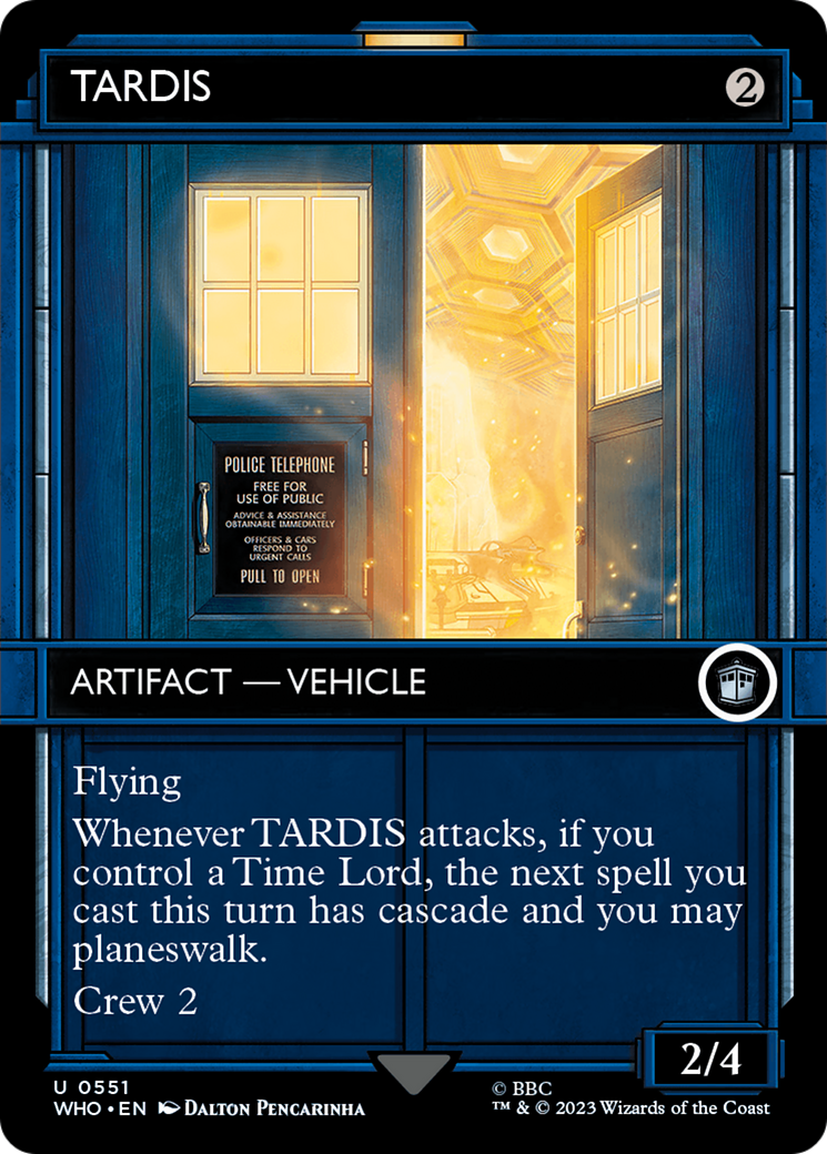 TARDIS (WHO-551) - Doctor Who: (Showcase) (Borderless) - Premium MTG Single from Wizards of the Coast - Just $0.55! Shop now at Game Crave Tournament Store