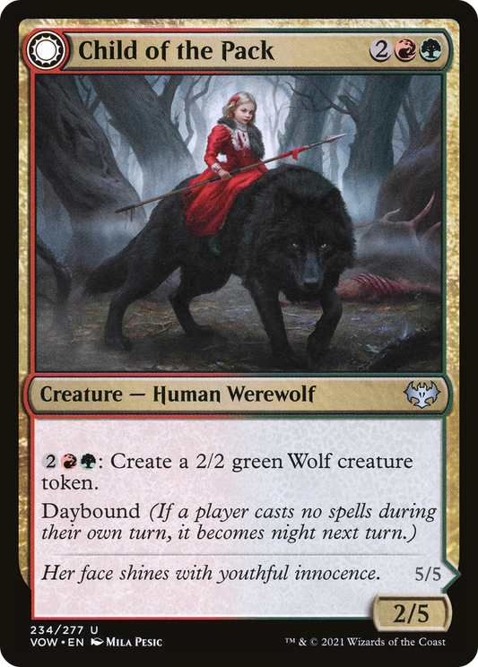 Child of the Pack // Savage Packmate (VOW-234) - Innistrad: Crimson Vow: (Double Faced Transform) - Premium MTG Single from Wizards of the Coast - Just $0.25! Shop now at Game Crave Tournament Store