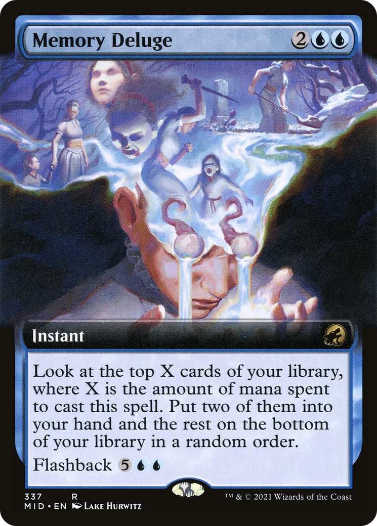 Memory Deluge (MID-337) - Innistrad: Midnight Hunt: (Extended Art) - Premium MTG Single from Wizards of the Coast - Just $1.80! Shop now at Game Crave Tournament Store