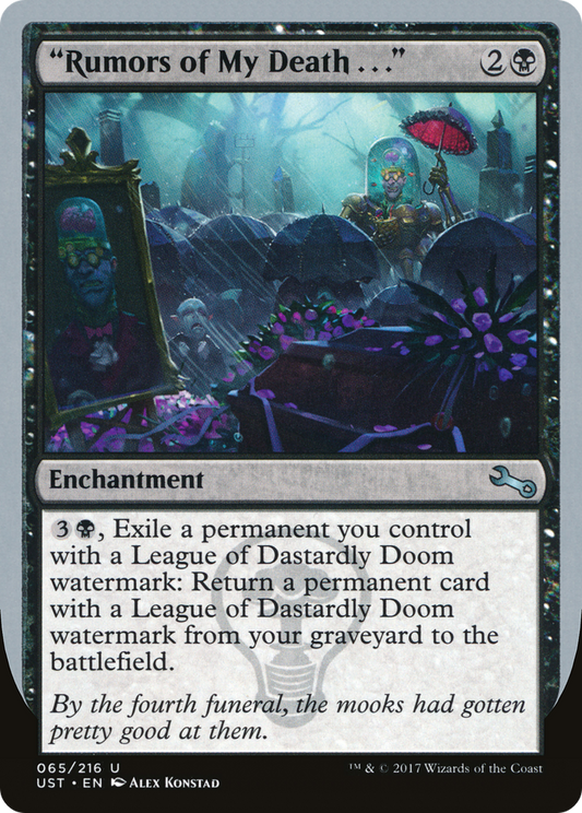 "Rumors of My Death . . ." (UST-065) - Unstable Foil - Premium MTG Single from Wizards of the Coast - Just $0.08! Shop now at Game Crave Tournament Store