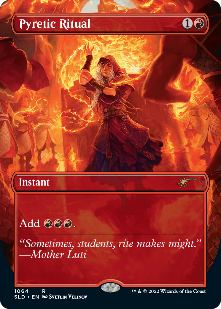 Pyretic Ritual (SLD-1064) - Secret Lair Drop (Borderless) Foil - Premium MTG Single from Wizards of the Coast - Just $34.63! Shop now at Game Crave Tournament Store