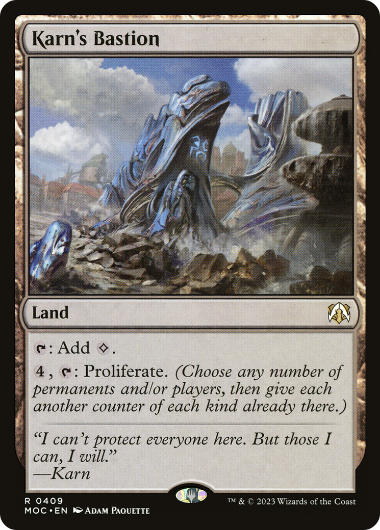 Karn's Bastion (MOC-409) - March of the Machine Commander - Premium MTG Single from Wizards of the Coast - Just $1.93! Shop now at Game Crave Tournament Store