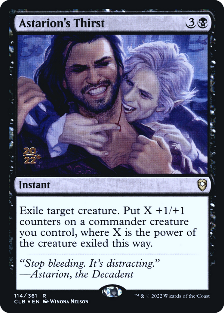 Astarion's Thirst (PCLB-114S) - Battle for Baldur's Gate Promos Foil - Premium MTG Single from Wizards of the Coast - Just $3.15! Shop now at Game Crave Tournament Store