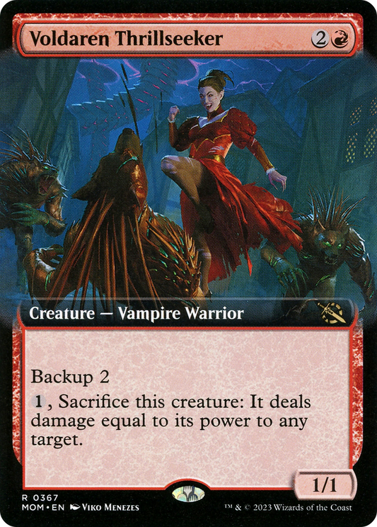 Voldaren Thrillseeker (MOM-367) - March of the Machine: (Extended Art) Foil - Premium MTG Single from Wizards of the Coast - Just $0.42! Shop now at Game Crave Tournament Store