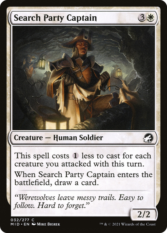Search Party Captain (MID-032) - Innistrad: Midnight Hunt Foil - Premium MTG Single from Wizards of the Coast - Just $0.08! Shop now at Game Crave Tournament Store