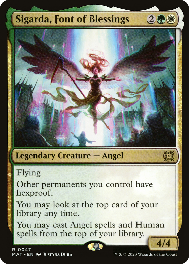 Sigarda, Font of Blessings (MAT-047) - March of the Machine: The Aftermath Foil - Premium MTG Single from Wizards of the Coast - Just $0.49! Shop now at Game Crave Tournament Store
