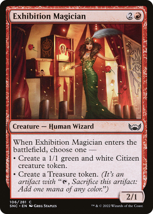 Exhibition Magician (SNC-106) - Streets of New Capenna - Premium MTG Single from Wizards of the Coast - Just $0.25! Shop now at Game Crave Tournament Store