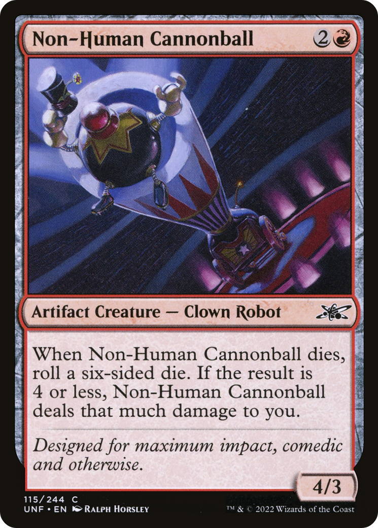 Non-Human Cannonball (UNF-115) - Unfinity - Premium MTG Single from Wizards of the Coast - Just $0.25! Shop now at Game Crave Tournament Store