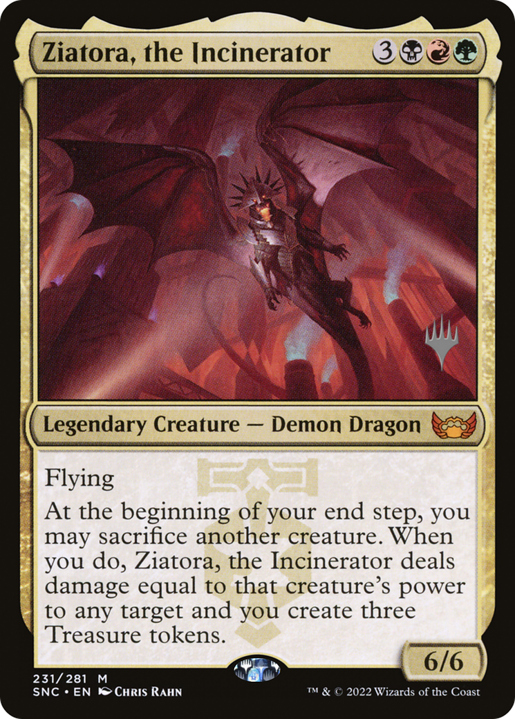Ziatora, the Incinerator (PSNC-231P) - Streets of New Capenna Promos - Premium MTG Single from Wizards of the Coast - Just $0.34! Shop now at Game Crave Tournament Store