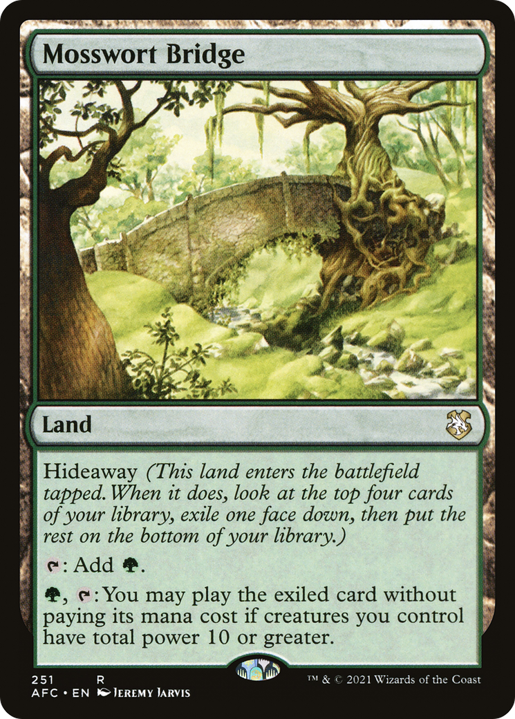 Mosswort Bridge (AFC-251) - Forgotten Realms Commander - Premium MTG Single from Wizards of the Coast - Just $0.25! Shop now at Game Crave Tournament Store