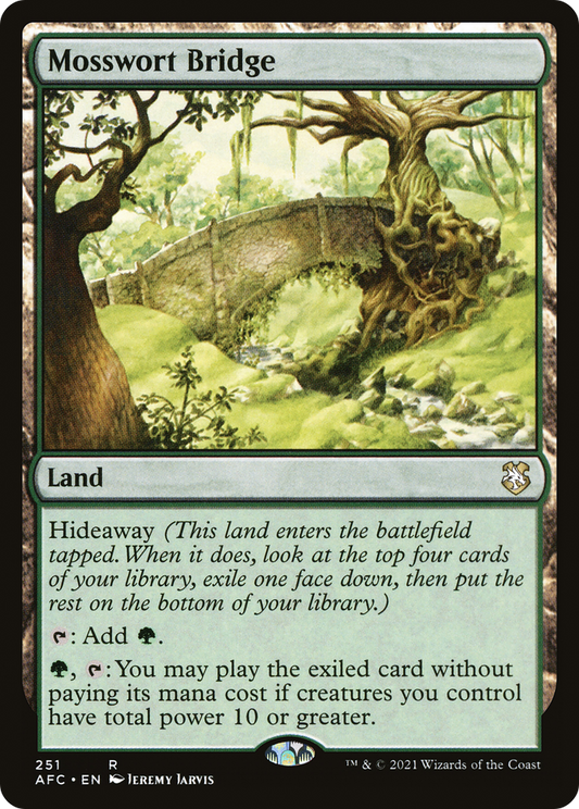 Mosswort Bridge (AFC-251) - Forgotten Realms Commander - Premium MTG Single from Wizards of the Coast - Just $0.25! Shop now at Game Crave Tournament Store