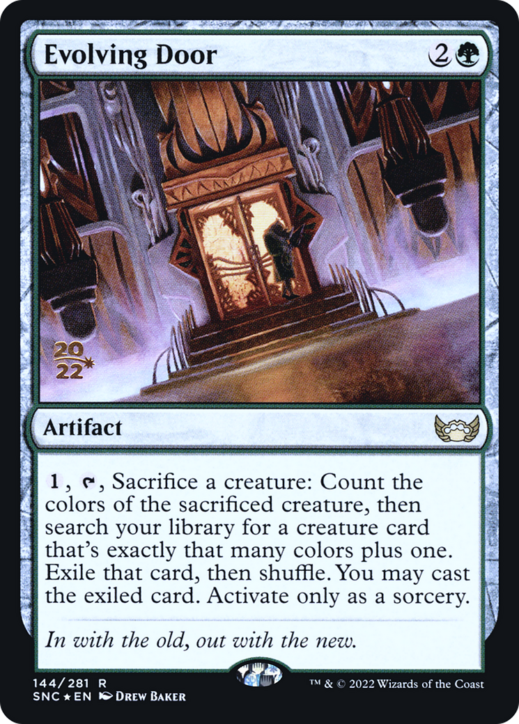 Evolving Door (PSNC-144S) - Streets of New Capenna Promos Foil - Premium MTG Single from Wizards of the Coast - Just $0.08! Shop now at Game Crave Tournament Store