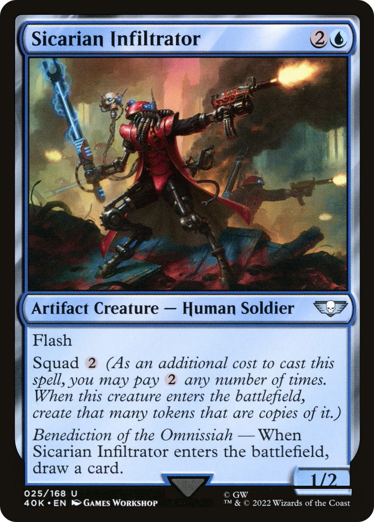 Sicarian Infiltrator (40K-025) - Warhammer 40,000 Commander - Premium MTG Single from Wizards of the Coast - Just $0.88! Shop now at Game Crave Tournament Store