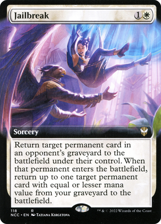 Jailbreak (NCC-118) - New Capenna Commander: (Extended Art) - Premium MTG Single from Wizards of the Coast - Just $0.27! Shop now at Game Crave Tournament Store