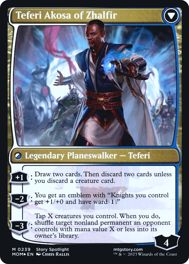Invasion of New Phyrexia // Teferi Akosa of Zhalfir (PMOM-239S) - March of the Machine Promos Foil - Premium MTG Single from Wizards of the Coast - Just $1.36! Shop now at Game Crave Tournament Store