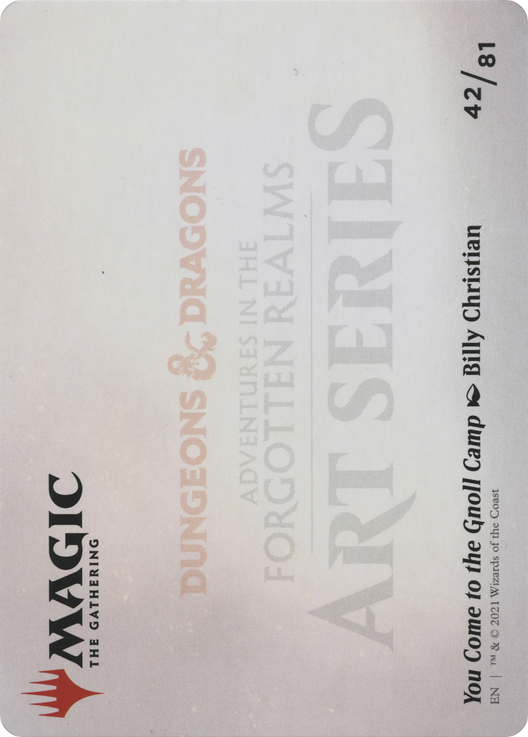 You Come to the Gnoll Camp // You Come to the Gnoll Camp (AAFR-042) - Adventures in the Forgotten Realms Art Series (Borderless) - Premium MTG Single from Wizards of the Coast - Just $0! Shop now at Game Crave Tournament Store
