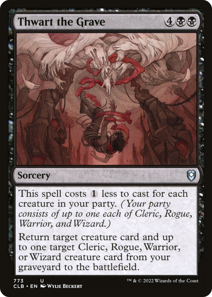 Thwart the Grave (CLB-773) - Commander Legends: Battle for Baldur's Gate - Premium MTG Single from Wizards of the Coast - Just $0.25! Shop now at Game Crave Tournament Store
