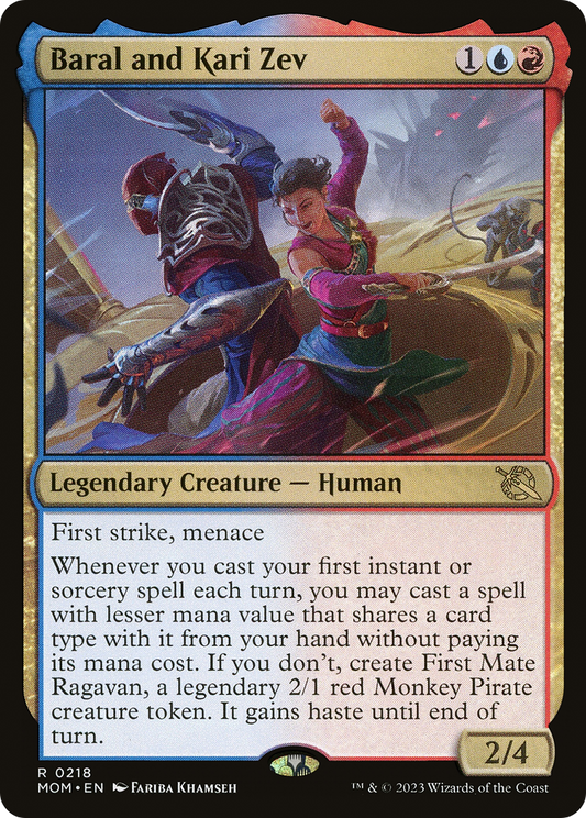 Baral and Kari Zev (MOM-218) - March of the Machine Foil - Premium MTG Single from Wizards of the Coast - Just $0.30! Shop now at Game Crave Tournament Store