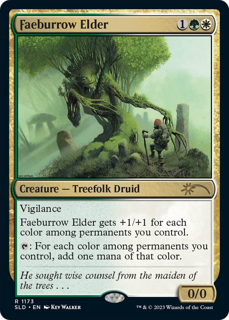 Faeburrow Elder (SLD-1173) - Secret Lair Drop: (Full Art) - Premium MTG Single from Wizards of the Coast - Just $3.08! Shop now at Game Crave Tournament Store