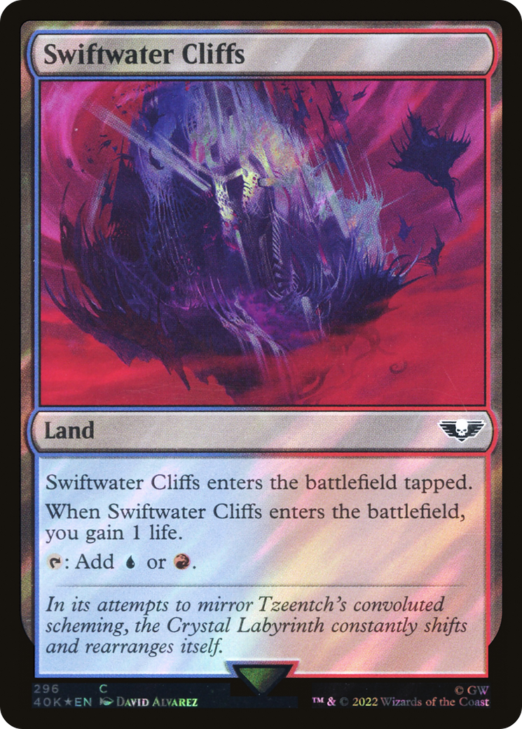 Swiftwater Cliffs (40K-296★) - Warhammer 40,000 Commander Foil - Premium MTG Single from Wizards of the Coast - Just $0.25! Shop now at Game Crave Tournament Store