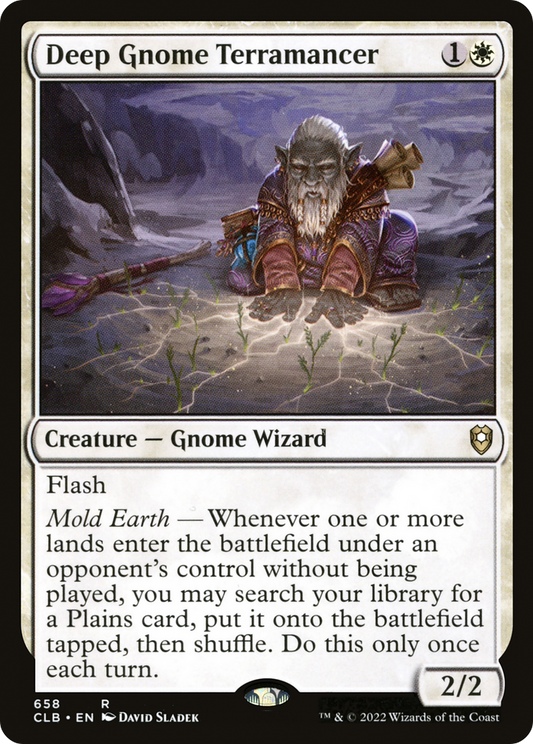 Deep Gnome Terramancer (CLB-658) - Commander Legends: Battle for Baldur's Gate - Premium MTG Single from Wizards of the Coast - Just $4.72! Shop now at Game Crave Tournament Store