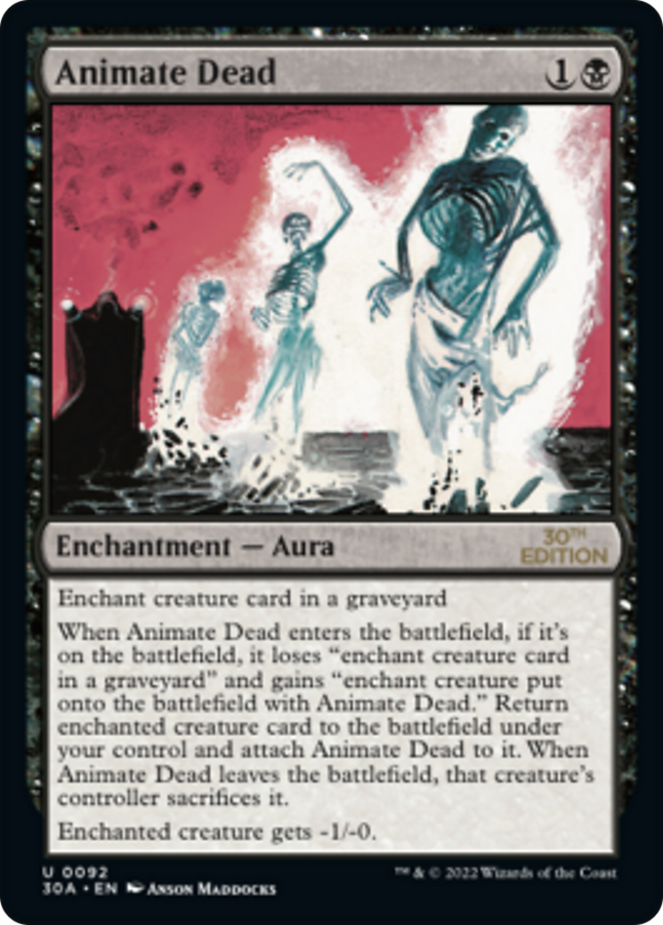 Animate Dead (30A-092) - 30th Anniversary Edition - Premium MTG Single from Wizards of the Coast - Just $2.99! Shop now at Game Crave Tournament Store